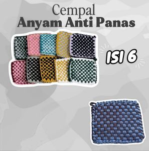 6 Pcs Kempal Anyam Tatakan Anti Panas Pegangan Wajan Panci