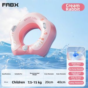 FABX | Inflatable Swimming Ring for Children and Adults 3-6+ Years Thickened Lifebuoy Floating Toy