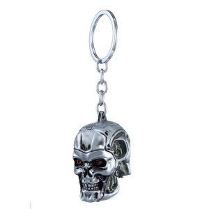 Terminator Skull Head Keychain Men Women Fashion Pendant Keyring Jewelry Car Key Accessories