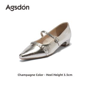 Agsdon | Silver Aesthetic Comfortable French Style Womens Flat Shoes