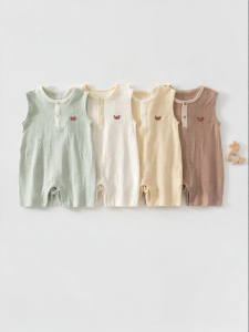 Usbettas | Breathable Lightweight Cotton Infant Sleeveless Bodysuit S
