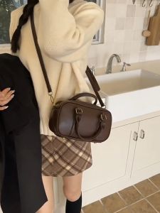 Small Rectangular Retro Style Doctors Bag Bowling Bag with Long Strap