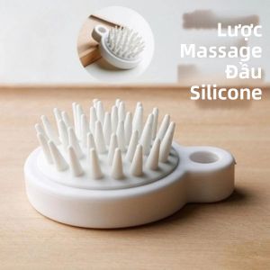 1PC Silicone Máy Mát Xa Da Đầu Dầu Gội Bàn Chải Mềm Dẻo Đầu Dụng Cụ Mỏng Tóc Dày Nhẹ Nhàng Lược Massage Bởi LUNCAY
