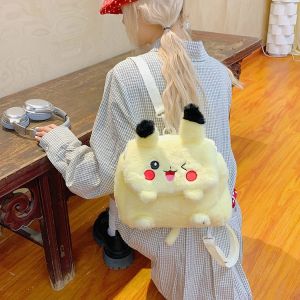 Túi Đeo Vai Đôi Hoạt Hình Dễ Thương Dung Tích Lớn Cho Học Sinh Túi Du Lịch Túi Đeo Vai Bằng Vải Nhung Không Thể Gấp