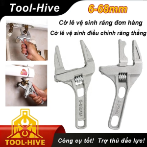 Cờ lê vệ sinh đa năng 6-68mm Cờ lê điều chỉnh hợp kim nhôm Dụng cụ tháo ốc ống nước nhà tắm
