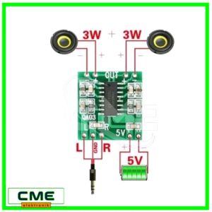 Micro PAM8403 5V Audio Amplifier Steteo 2 Channel 3 W Digidal Mini USB (COD)