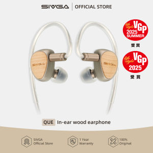 SIVGA Que 10mm Beryllium-Plated Diaphragm Dynamic Driver In-Ear Earphone Hi-Fi Sound Quality Wired Earbuds White Maple Wood Music Earpieces