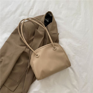 Fashionable Summer 2023 Womens Handbag Stylish Versatile Shoulder Bag Commuter Bag Soft PU Leather Zipper Closure Pure Color