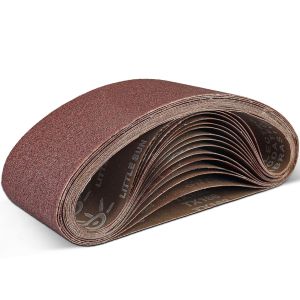 3Pcs 4X24 Inch / 610X100 mm Aluminum Oxide Sanding Belts High-Quality Sanding Belts for Belt Sanders (40/60/80/100/120/150/180/240/320/400 Grit) Are Ideal for Sanding Wood Metal and Paint