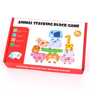 Early Education 3D Wood Animal Stacking Build Block Game Toy Birthday Christmas Child Gift