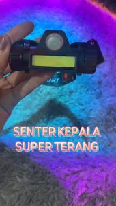KAMJE Lampu Senter Kepala LED Cas Super Terang XPE Headlamp COB Rechargeable 2 Mode With Magnet