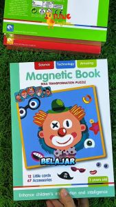 Magnetic Book | Montessori Children Intelligent Magnetic Book 3D | Dinosaur Cognition Puzzle Magnets for Toddlers