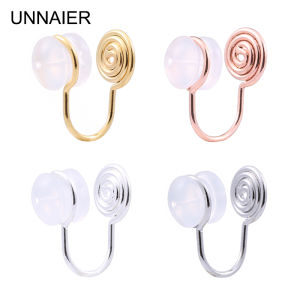 Unnaier Silicone Mosquito Coil Ear Clip Converter Female without Piercing Handy Gadget DIY Ear Studs Ear Clip Accessories Eardrop Frame
