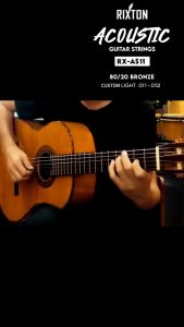 RIXTON 6 Pcs Acoustic Guitar String Set Musical Instrument Accessories Folk Guitar String Replacement Parts(Acoustic Guitar String)