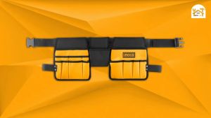 Túi đeo lưng đeo hông đựng dụng cụ đồ nghề cho thợ điện nước xây dựng INGCO HTBP02031 polyester 600D