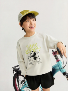 Semir | Mall Quality Boys Hoodie Panda Print Round Neck Loose Spring 2026
