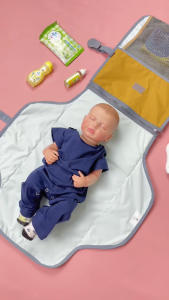 Maison Elmesa Diaper Pouch - Tas Perlengkapan Bayi/Perlak Bayi/Alas Ganti Popok