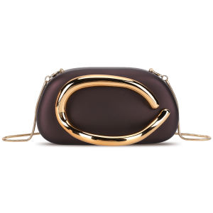 Women Vintage Crossbody Clutch with Chain Perfect for Evening Parties and Formal Gatherings