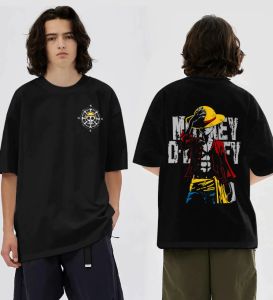 Bandai | Summer 2026 One Piece Luffy "Five Nika Comic Collage" Trend Theme100%Cotton Print Oversized Loose T-shirt Adult Parent-child Top