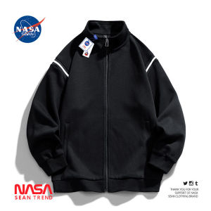 Wassup Panda Trendy Brand Stand Collar Open Cardigan Sweatshirt Mens Spring Autumn Loose Casual Sports Jacket Outerwear