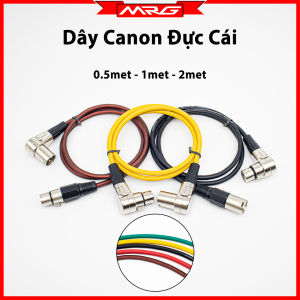 Dây Canon Góc Vuông dài 0.5met-1met-2met-3met-5met-10met | 2 đầu canon cong đực cong cái thẳng đực thẳng cái cong.
