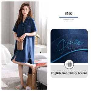 JIALEFEN | Cotton Short Sleeve Thin Summer Sleep Dress