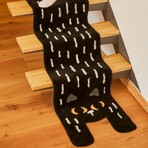 VIKAMA Cartoon Cat Rug Soft Cosy And Warm Machine Washable Entrance Hall Doormat Bedside Rug For Bedrooms Home Décor