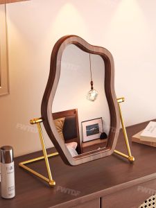 FWTDF | Wooden Cloud-Shaped Desktop Mirror Large Size