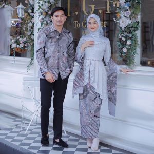 Setelan Tunik kebaya set brukat tile seragam wanita lamaran kondangan pernikahan wisuda modern terbaru kekinian 2023