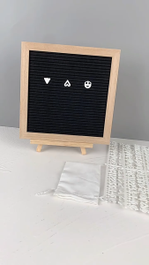 🔥 Home Deco🔥 Decoration Message Board Set Replaceable Alphabet Letter Board Wooden Frame Photo Booth Decoration 留言板