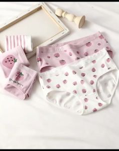 Combo 5 quần lót nữ COTTON siêu mát hình quả dâu dễ thương 0716