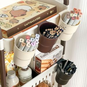 JIYAN2866 Large Capacity Hanging Pen Pencil Holder Plastic Stationery Organizer Cup Holder High Quality Multifunctional Storage Box