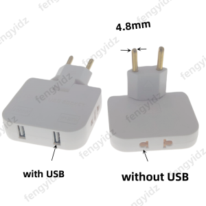 3 in 1 EU Power Socket Plug Adapter Foldable US To EU Travel Aadapters Power Converter KR Plug Electrical Socket AC Outlet