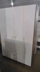 Multi functional wooden bedroom wardrobe drawer cabinet simple assembly large storage capacity