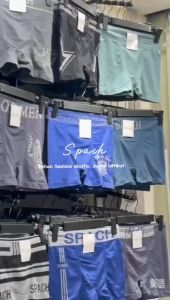 SPACH M015 | 6 pcs Boxer Seamless Motif Warna Random / Karet Melar