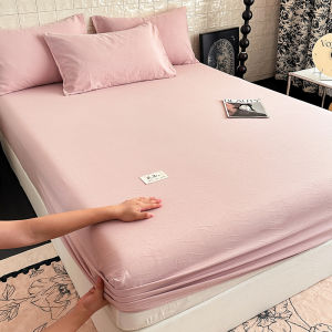 Kiss Dear | Simple White Jacquard Thickened Pure Cotton Bed Skirt