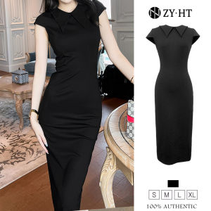 ZYHT ล้างสต๊อก ใช้คูปอง 299บาท เดรสผู้หญิง เดรสสีดำ เดรสรัดรูป เดรสมิดิ เดรสผ้าฝ้าย เดรสทำงาน เดรสออกงาน เดรสเซ็กซี่ เดรสเกาหลี ชุดออกงาน 5842 พร้อมส่ง