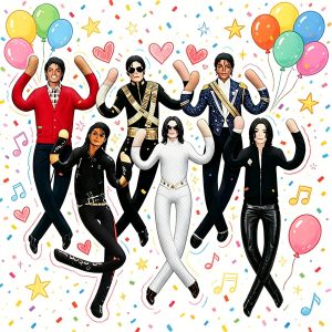 Hasbro | 2026 Hot Style Michael Jackson Cosplay Prop Doll Plush Stuffed Figure Dolls Room Decoration Abstract Joint Mobility Props Gift