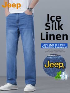 Jeep | Mens Summer Lightweight Straight Business Casual Pants