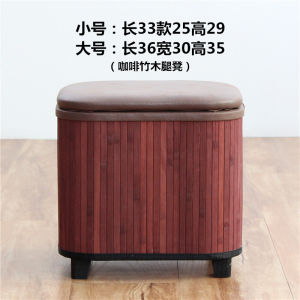 Multifunctional Storage Stool Can Sit on Solid Wood Stylish round Sofa Stool Storage Stool Home Doorway Shoe Change Stool