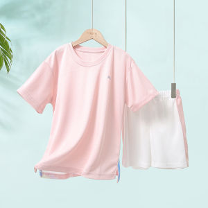 [Quick-Drying and Cool Feeling] Youbeiyi Kids Suit Summer Boys Girl Short Sleeve Two-piece Set Childrens Sportswear