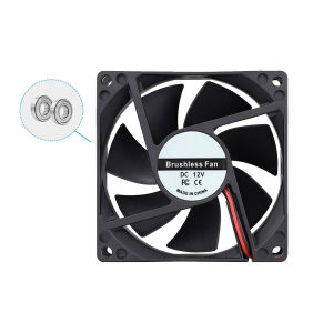 80MM Computer Case Cooler DC 12V 24V 80x80x25mm Dual Ball Cooling Fan 8025 2PIN Axial Fan 8CM for 3D PrinterDVRNAS Cooling