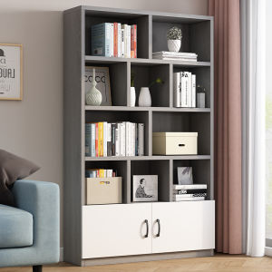 Floor-standing Solid Wood Bookcase for Home and Office Use