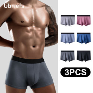 KUCHAR 3PCS L-6XL Plus Size Men Underwear Microfiber Modal Cotton Boxers Man Panties