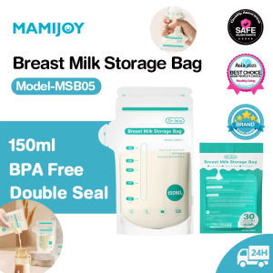 MAMIJOY 30Pcs Breast Milk Storage Bag Disposable 150ml Capacity Frozen Milk Storage Bag BPA Free