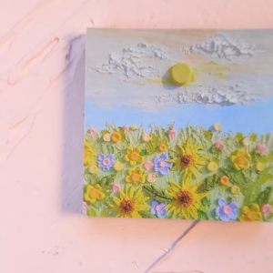 Nota Lekat Corak Lukisan Bunga Pelajar Painting Sticky Notes Flower Memo Label Sticker Stationery