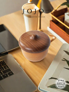 Creative Wooden Oak Nut Music Box JOJOS L. PD.Horns Modern Simple Style Home Decorations Non-Turning Cuckoo Clock