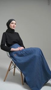 Jual Celana Muslim Denim Nibras Jalanku Biru 001 Hitam Denim Series Premium