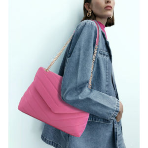 LIKEBAG กระเป๋าโท้ทความจุสูงสไตล์ Insกระเป๋าสะพายไหล่เดี่ยวหนังลายสก็อตคลาสสิกสีพื้นสำหรับผู้หญิง