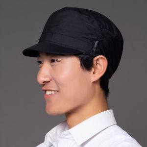 Breathable Kitchen Work Cap Men Women Style Flat Top Duckbill Hat Food Hall Chef Dustproof Protective Headwear Spring Summer